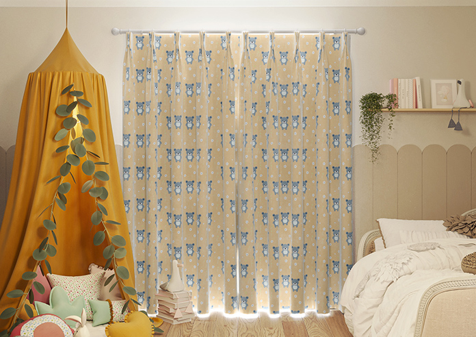 Teddy Trails, Cream - Made to Measure Curtains - Image 6
